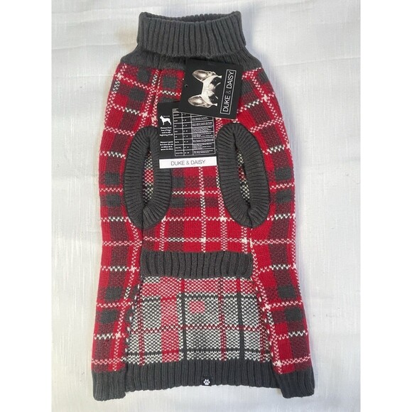 DUKE & DAISY Rudolph The Red Nose Raindeer Holiday Dog Sweater Sz L & XL New - Picture 5 of 6